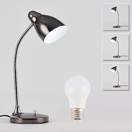 chaotack Plating Black Gooseneck Desk Lamp