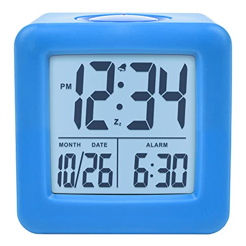 Equity Blue Soft Cube LCD Alarm Clock