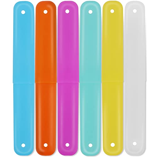 Portable Toothbrush Case Holder: 6 Pcs Multiple Color Clear Toothbrush Holder