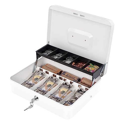 Cash Box with Money Tray and Lock