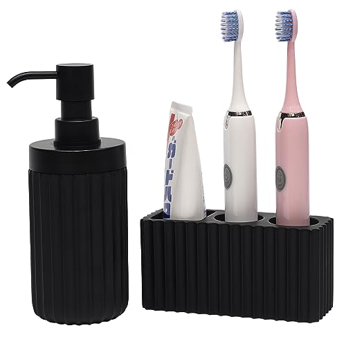 Suanti Hand Soap Dispenser and Toothbrush Holder Set