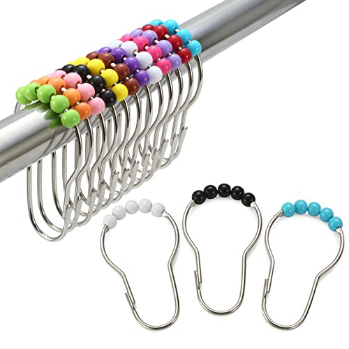 Colorful Shower Curtain Rings Hooks