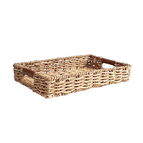 Large Decorative Rattan Woven Serving Tray