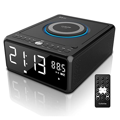 Gelielim CD Players for Home - Versatile All-in-One Device with Bluetooth, Alarm Clock, and Wireless Charging