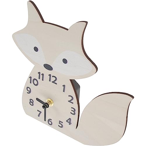 VOSAREA Fox Clock Wooden Wall Clock