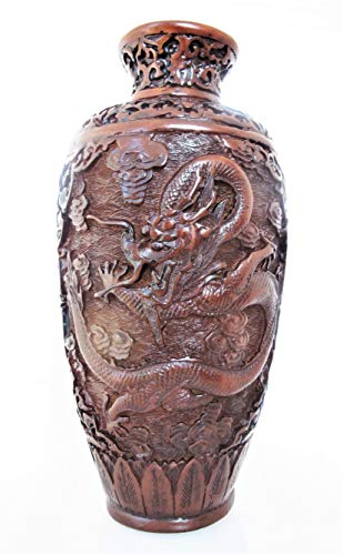 Chinese Dragon Vase - Handmade Oriental Sculptural Vase