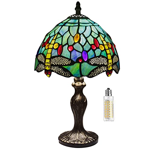 Tiffany Stained Glass Crystal Bead Table Lamp