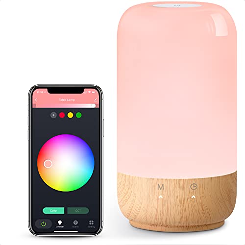 Lepro Smart Lamp, RGB Color Changing Bedroom LED Touch Lamp