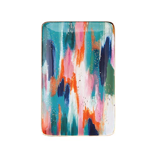 Colorful Brush Ceramic Trinket Tray Dish Decor