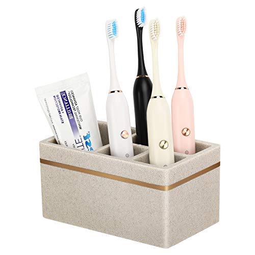 Resin Toothbrush Holder, 5 Slots Hygienic Electric Toothbrush Holder