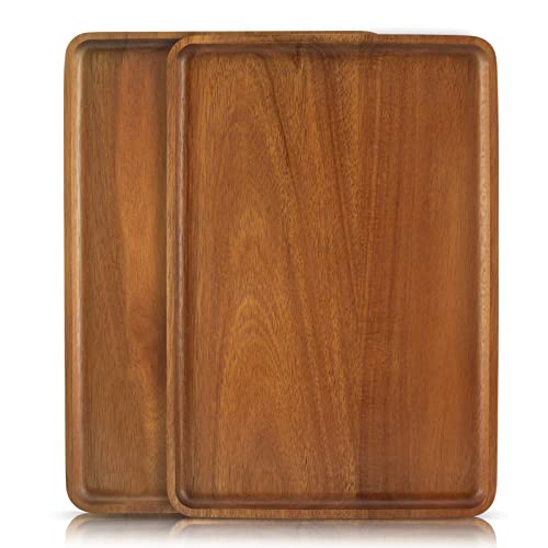 Solid Acacia Wood Serving Trays