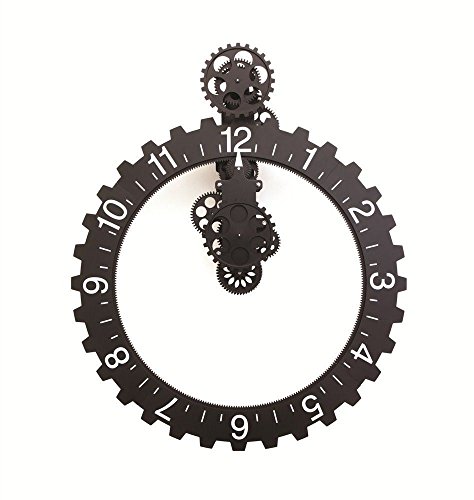 Kikkerland Big Wheel Hour Wall Clock