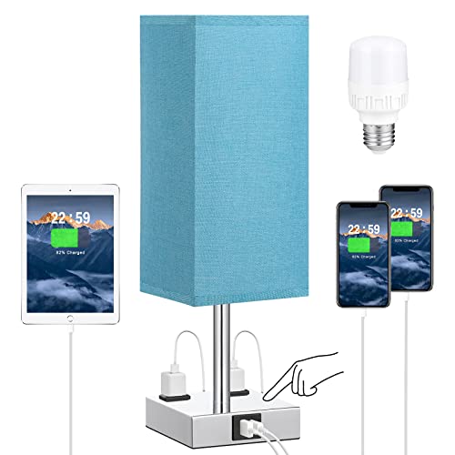 USB Port & Outlet Bedside Lamp