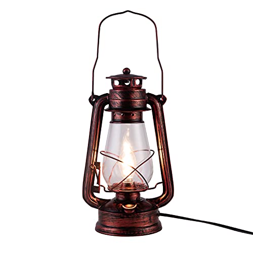 NOXARTE Rustic Lantern Table Lamp