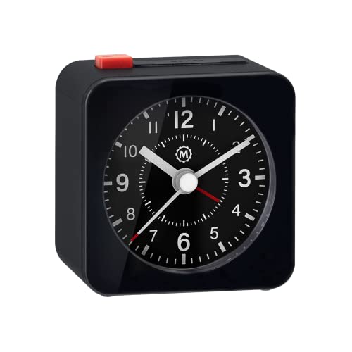MARATHON Mini Non-Ticking Analog Alarm Clock