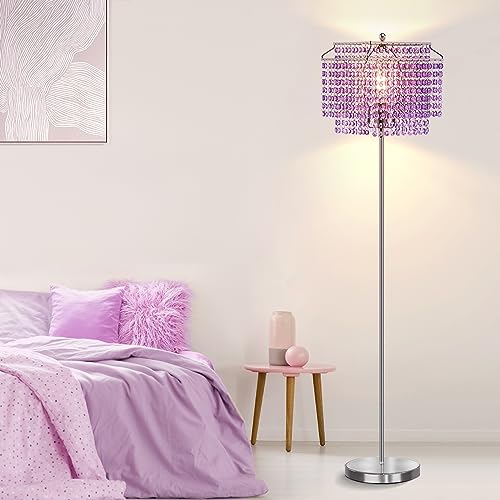 Elegant Standing Lamps with Double-Layer Lampshade