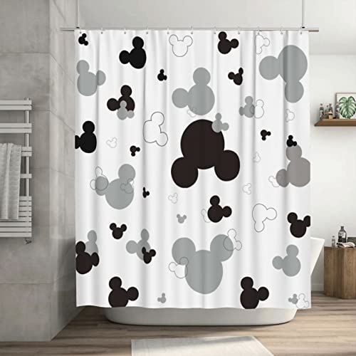 Funny Mouse Head Shower Curtain for Bathroom