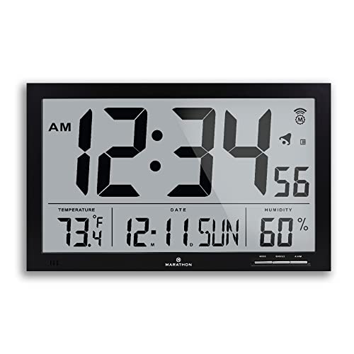 Marathon Slim Jumbo Atomic Wall Clock