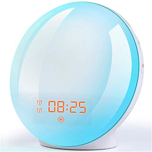 Sunrise Alarm Clock with Dual Alarms and FM Radio
