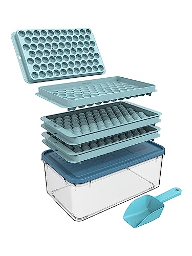 BEGIALO Mini Small Ice Cube Trays - Easy Release, Perfect Round Ice Balls