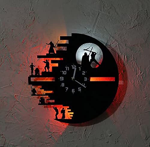 Star Wars Vinyl Record Wall Clock LED Light
