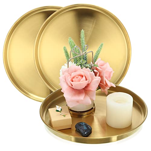 Gold Round Serving Tray