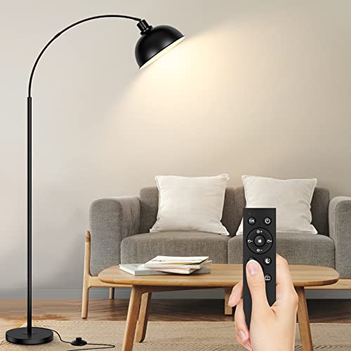 Modern Arc Floor Lamp with Remote Control and Dimmable Light