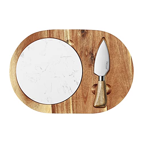 hecef Oval Wooden Cheese Board Set