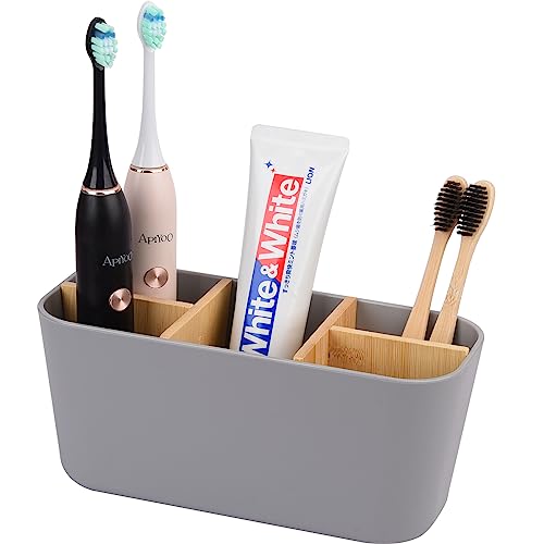 Bamboo Toothbrush Holder for Bathrooms