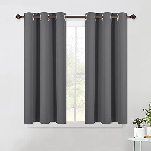 Blackout Short Curtain Panels for Bedroom - NICETOWN Grey