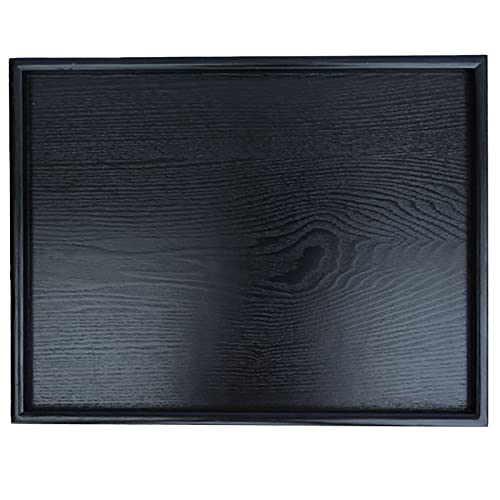 Extra Large Wooden Serving Tray - Black Ottoman Tray