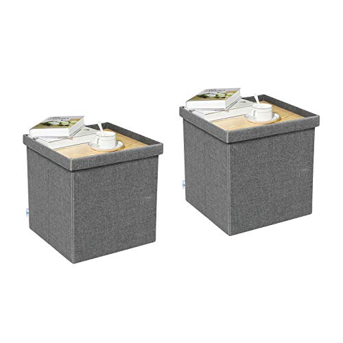 B FSOBEIIALEO Storage Ottoman with Tray