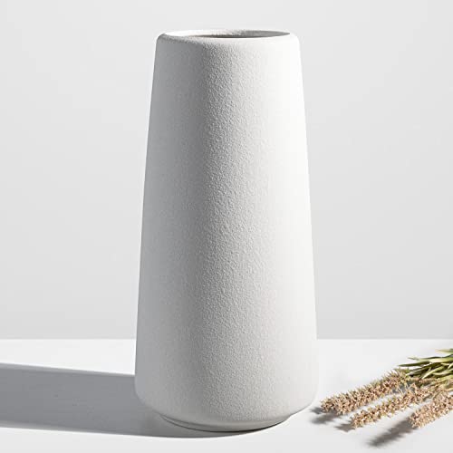 Sofier White Ceramic Vase for Home Decor