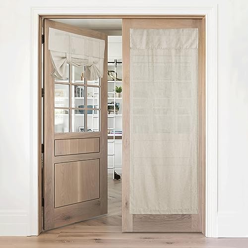 RYB HOME Linen Blend Door Curtain
