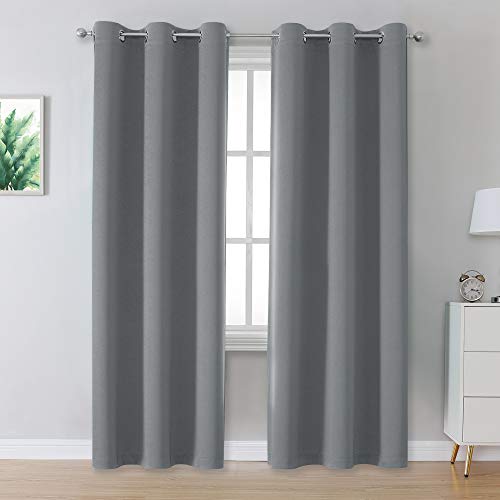 Grey Closet Door Curtains - Privacy & Noise Reducing