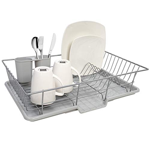 Sweet Home Collection Dish Drainer Rack Set