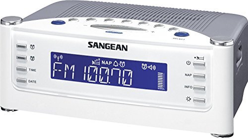 Sangean Atomic Clock with Humane Waking System and Large LCD Display