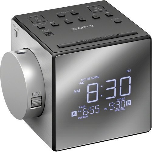 Sony AM/FM Dual Alarm Clock Radio with Time Projection