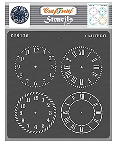 CrafTreat Clock Stencils for DIY Art and Craft