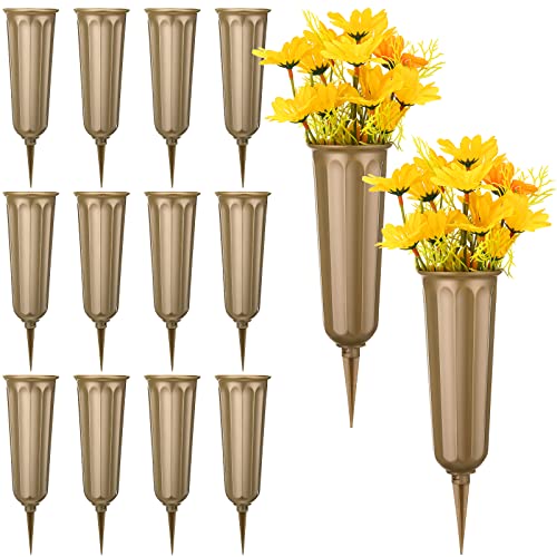 Bronze Cemetery Vases with Spikes: Elegant Floral Decor
