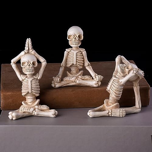 Yoga Skeletons Statue