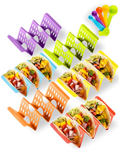 Colorful Taco Holder Stand with Free Measuring Spoons