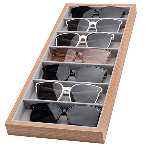 Homeanda Wood Frame Sunglasses Display Organizer