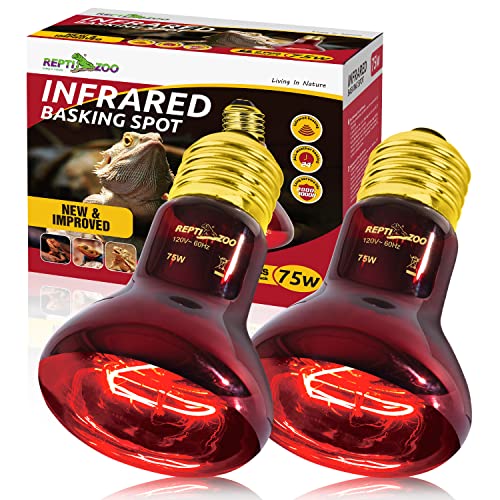 MCLANZOO 2 Pack 100W Reptile Heat Lamp Bulb Infrared Basking Spot