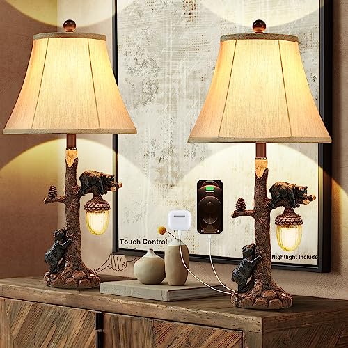 Rustic Western Bear Table Lamp