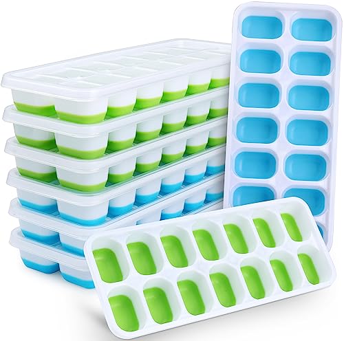 Easy-Release Silicone Ice Cube Tray Set, 8 Pack