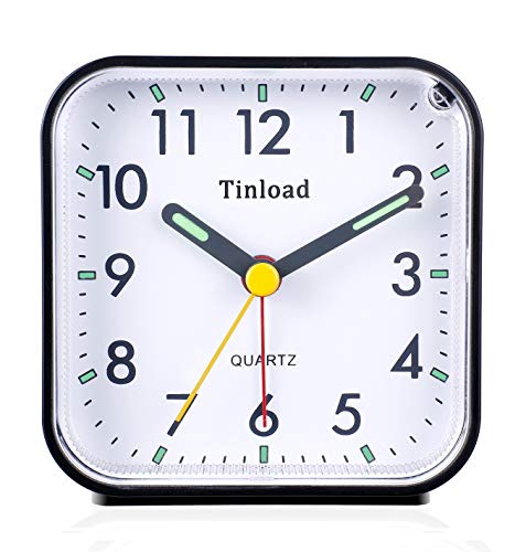 Tinload Small Battery Operated Analog Alarm Clock