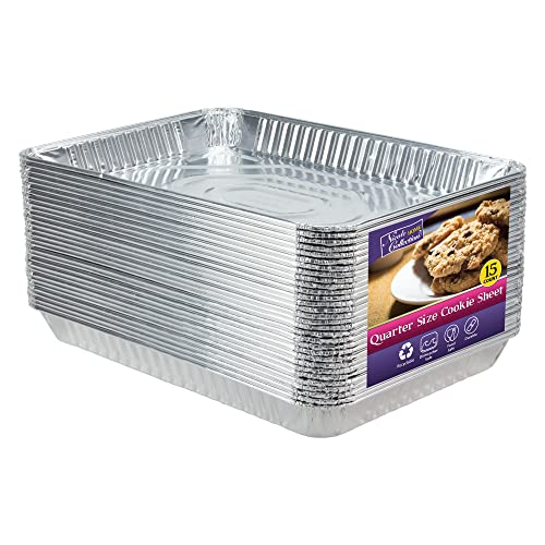 Durable Nonstick Aluminum Baking Sheets - 15 Count