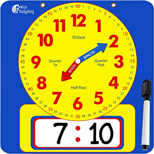 Dry Erase Magnetic Teaching Demonstration Clock