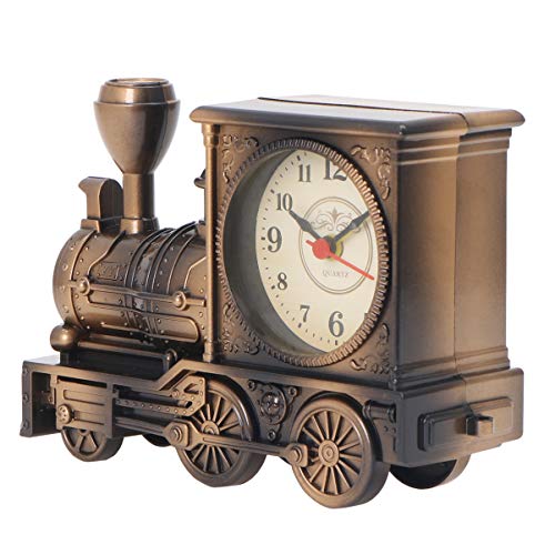 ULTNICE Small Digital Clock Vintage Train Alarm Clock